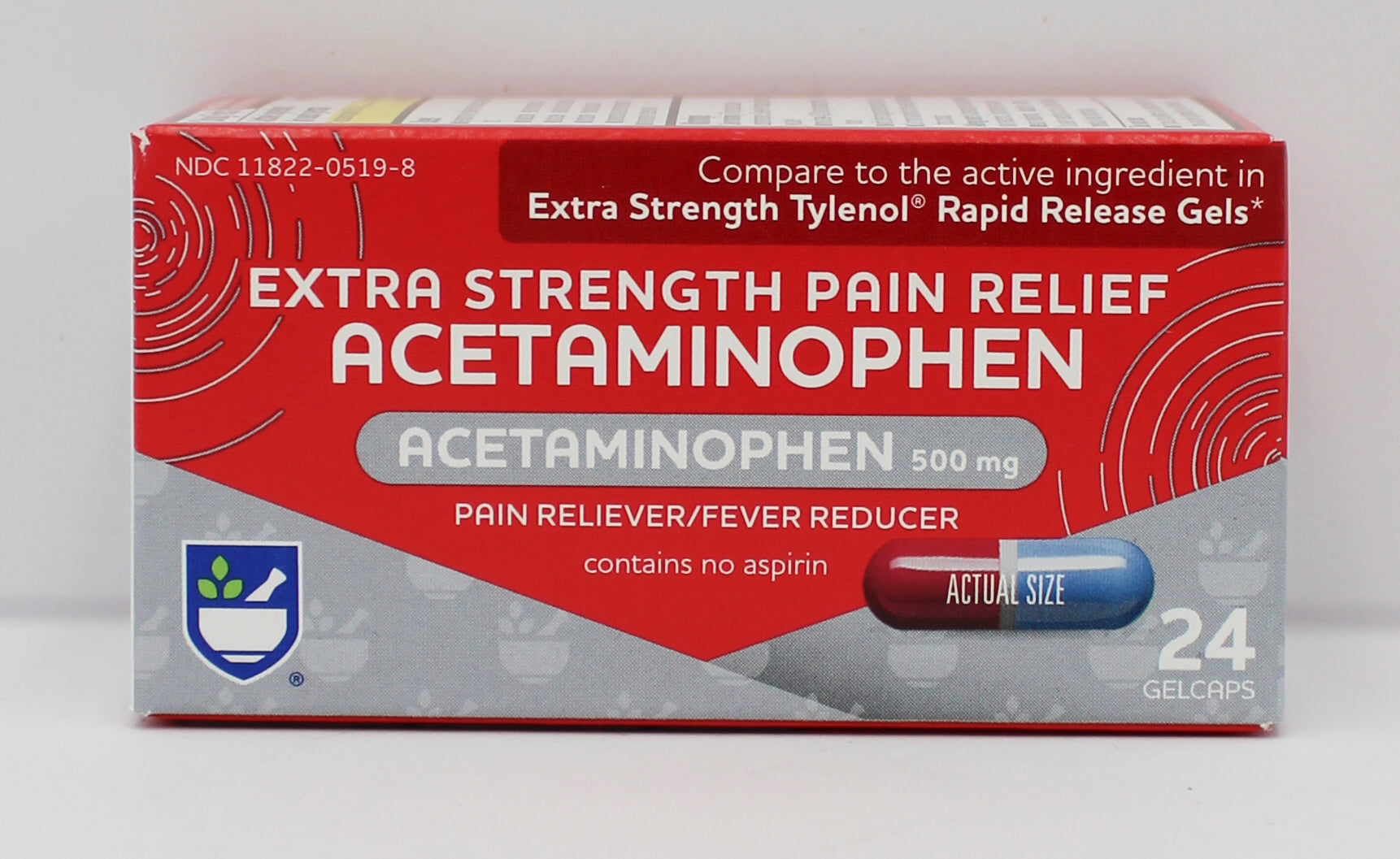 RITE AID PAIN RELIEF ACETAMINOPHEN EXTRA STRENGTH QUICK RELEASE GELCAPS 24ct EXP 8/15/2027