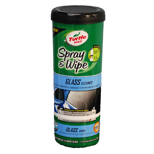 SP TWAX SPRAY & WIPE GLASS CLEANER (WIPE-24CT SPRAY-8OZ)