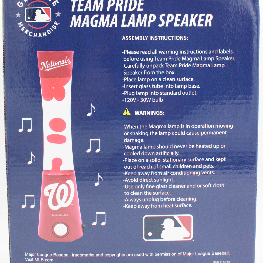 MLB WASHINGTON NATIONALS LAVA LAMP SPEAKER 16.5"