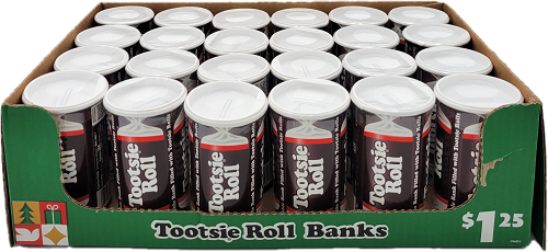 TOOTSIE ROLL BANK 3.5OZ/24   BB 7/24/25