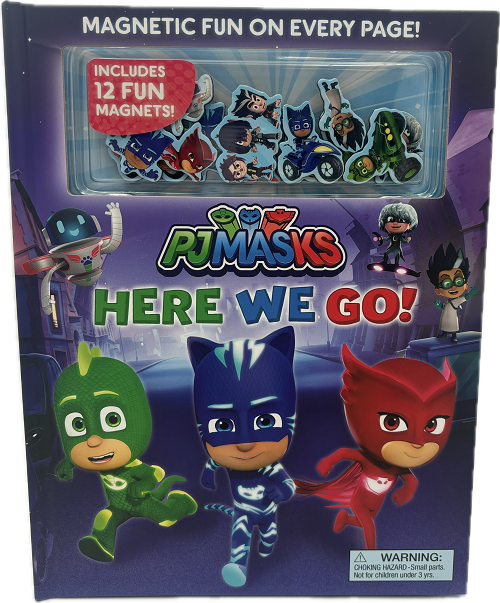 PJ Masks Here We Go! Magnetic Hardcover Book 10pgs