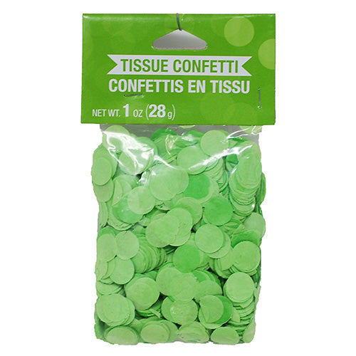 CONFETTI TISSUE-LIME GREEN-1oz