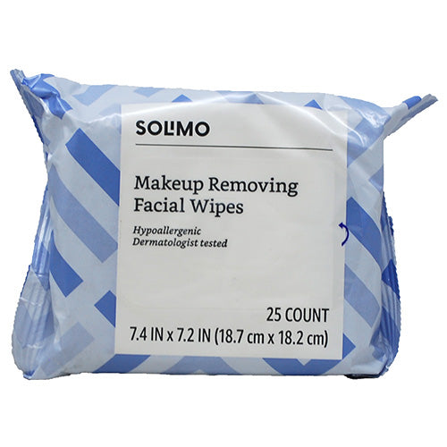 Solimo Makeup Remover Wipes 25ct Wholesale Case