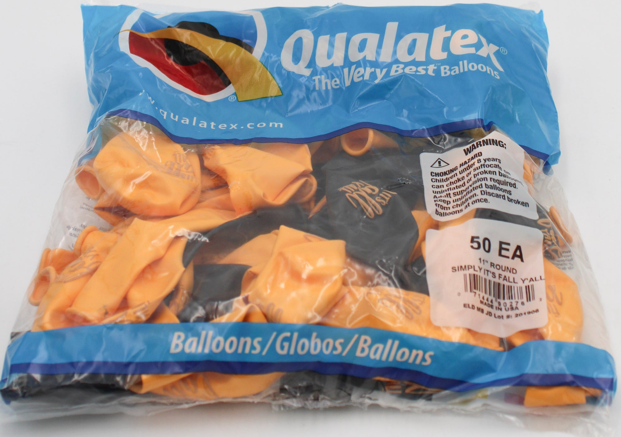 11" ROUND QX LATEX BALLOON AST 50CT SIMPLY IT'S FALL Y'ALL