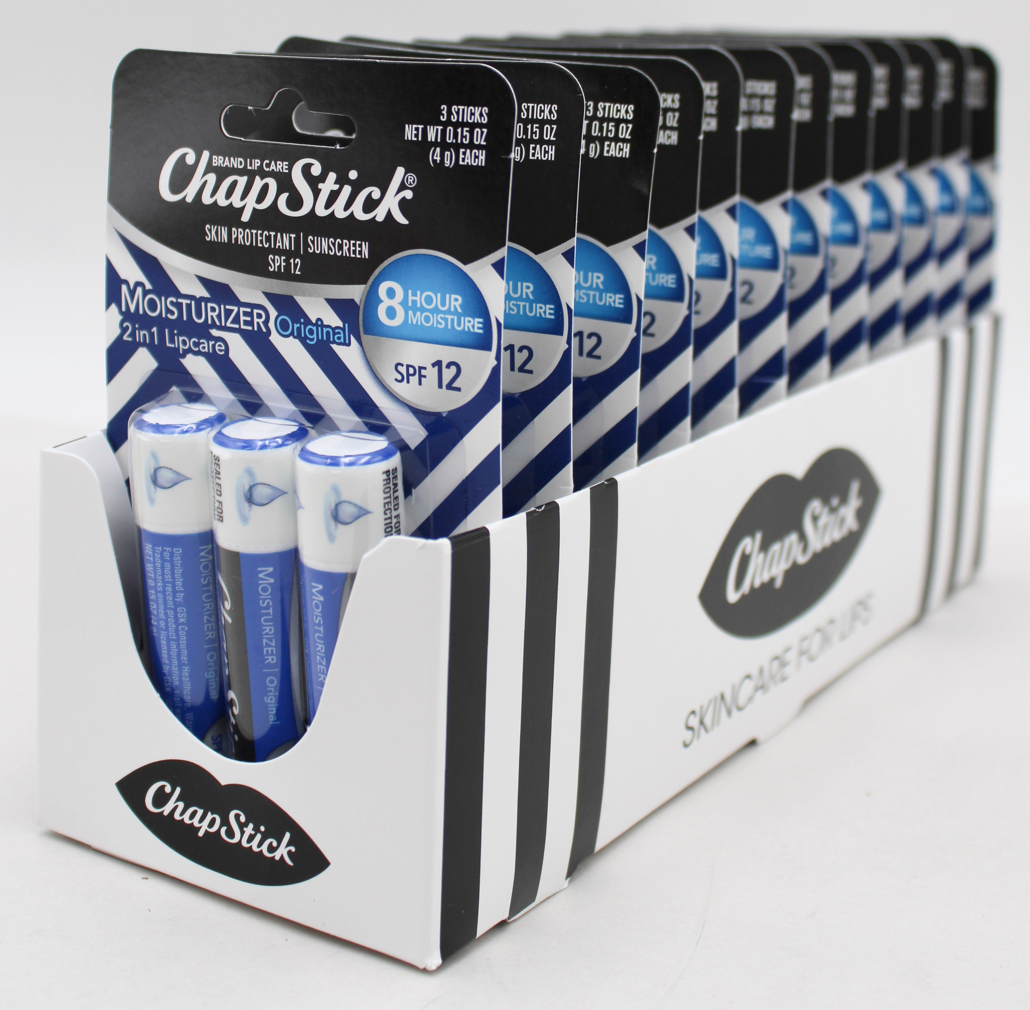 CHAPSTICK LIP MOISTURE WITH SPF 15 3PK .45oz 12/31/2028