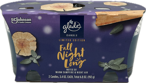 GLADE CANDLE FALL NIGHT LONG 2ct 3.4oz US