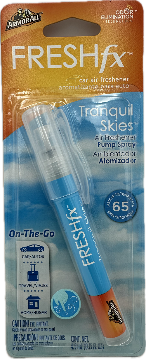 ARMOR ALL AIR FRESHENER PUMP SPRAY 0.15oz TRANQUIL SKIES NI