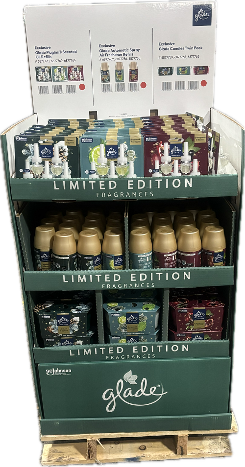 GLADE HOLIDAY MIXED QUARTER PALLET.