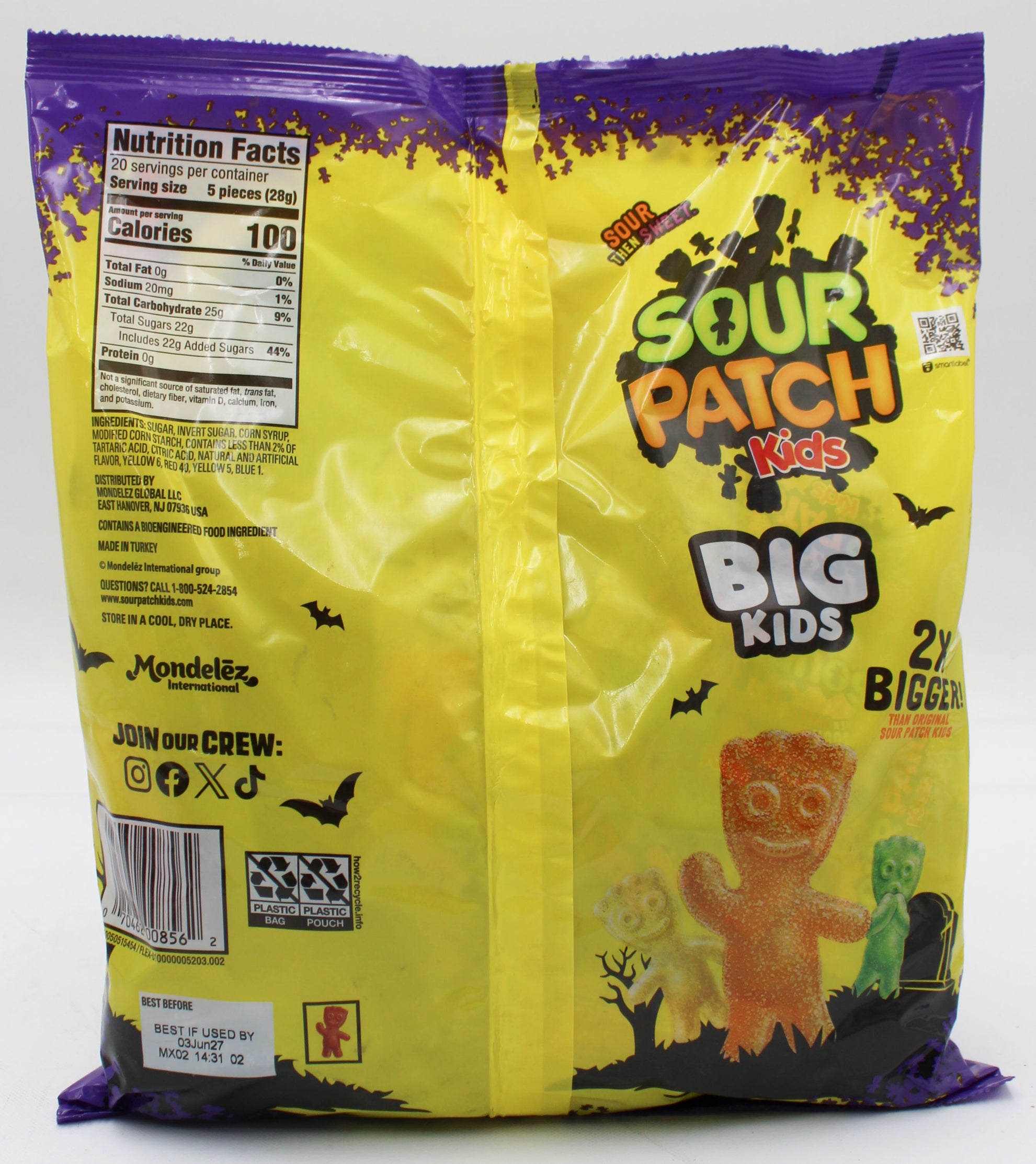 SOUR PATCH KIDS CHANGEMAKER SOFT & CHEWY CANDY, 19 OZ BAG - BB 6/3/2027
