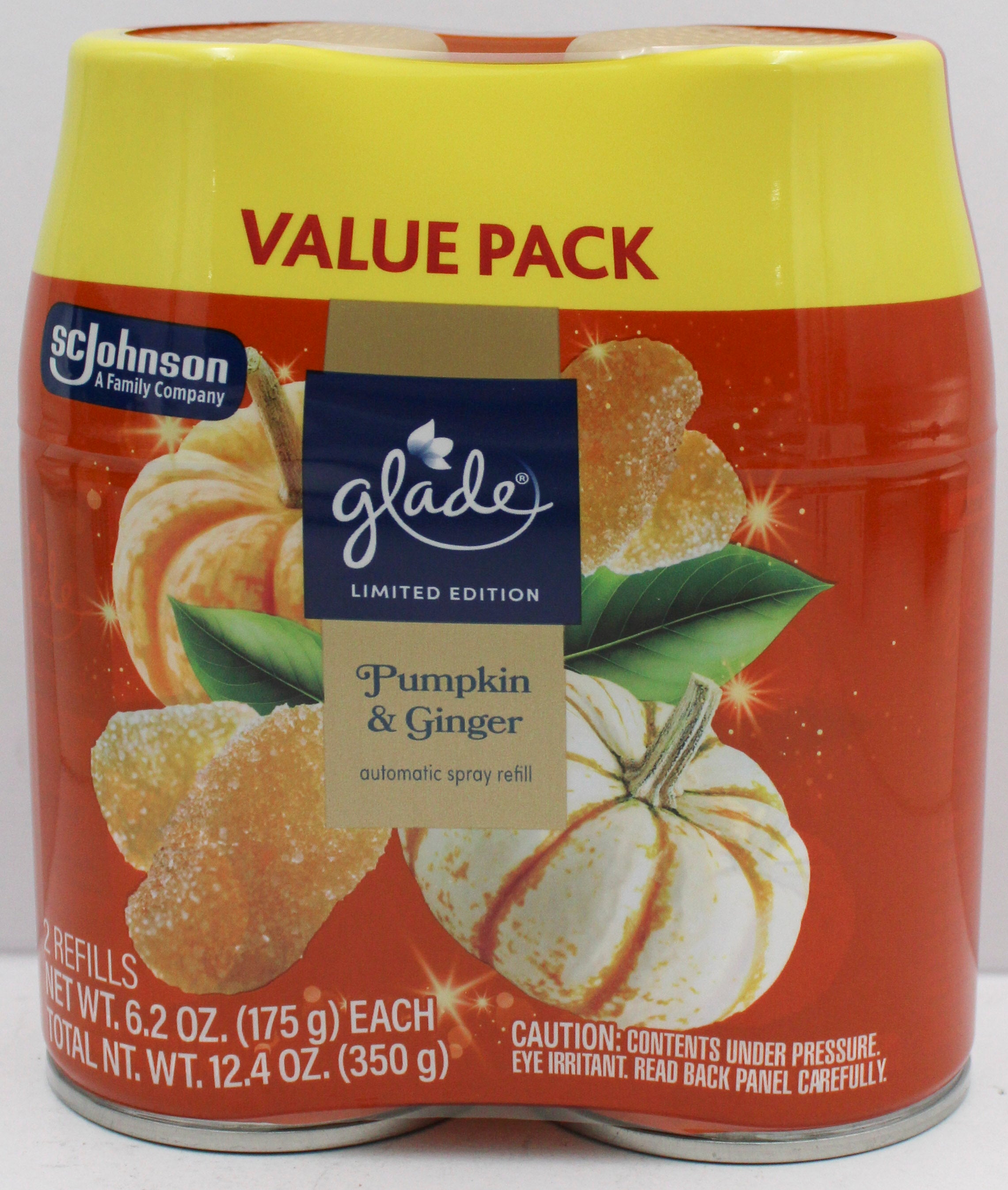 GLADE AUTOMATIC SPRAY PUMPKIN & GINGER 2 REFILLS 6.2oz US