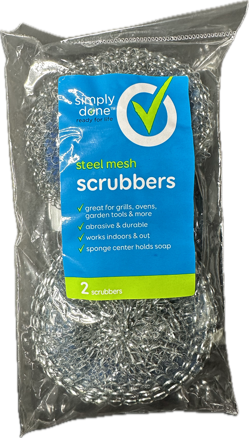 SP SIMPLY DONE STEEL MESH SCRUBBERS 2CT