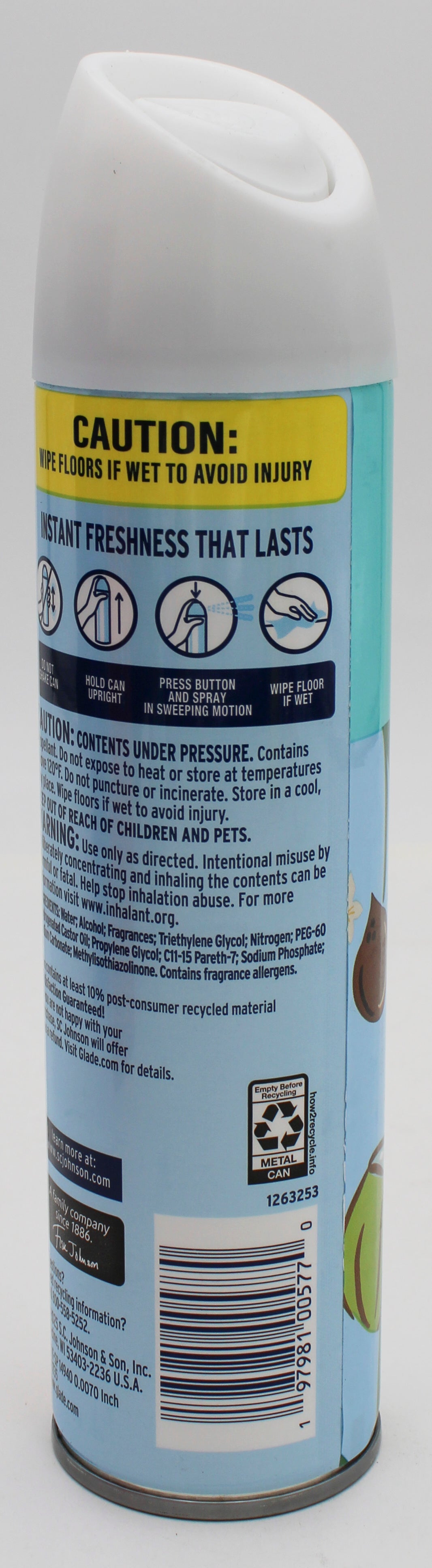 SP GLADE AIR FRESHENER  7.3oz COCONUT WATER & BEACH GRASS