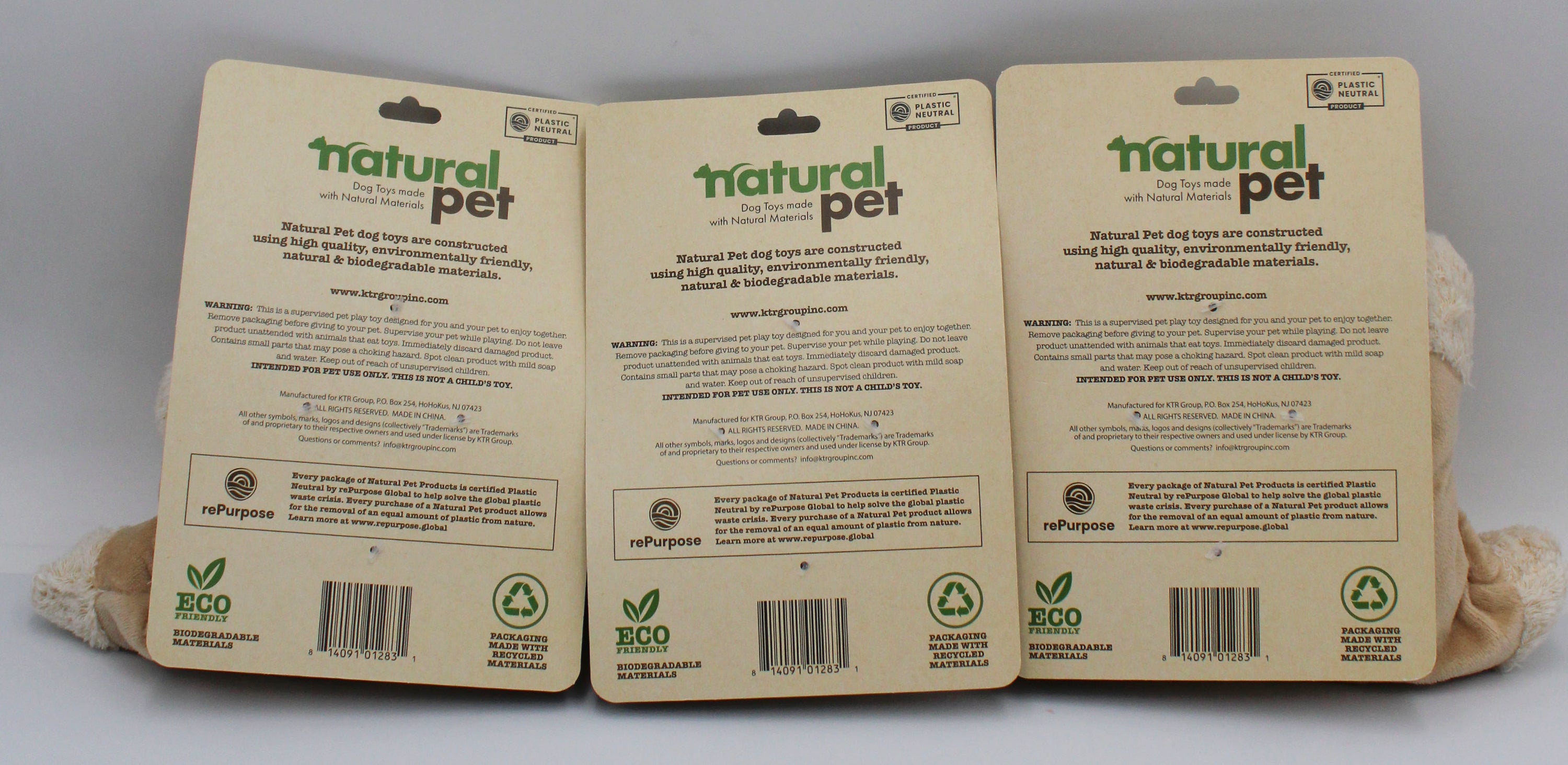 NATURAL PET PILLOW DOG TOY ASST