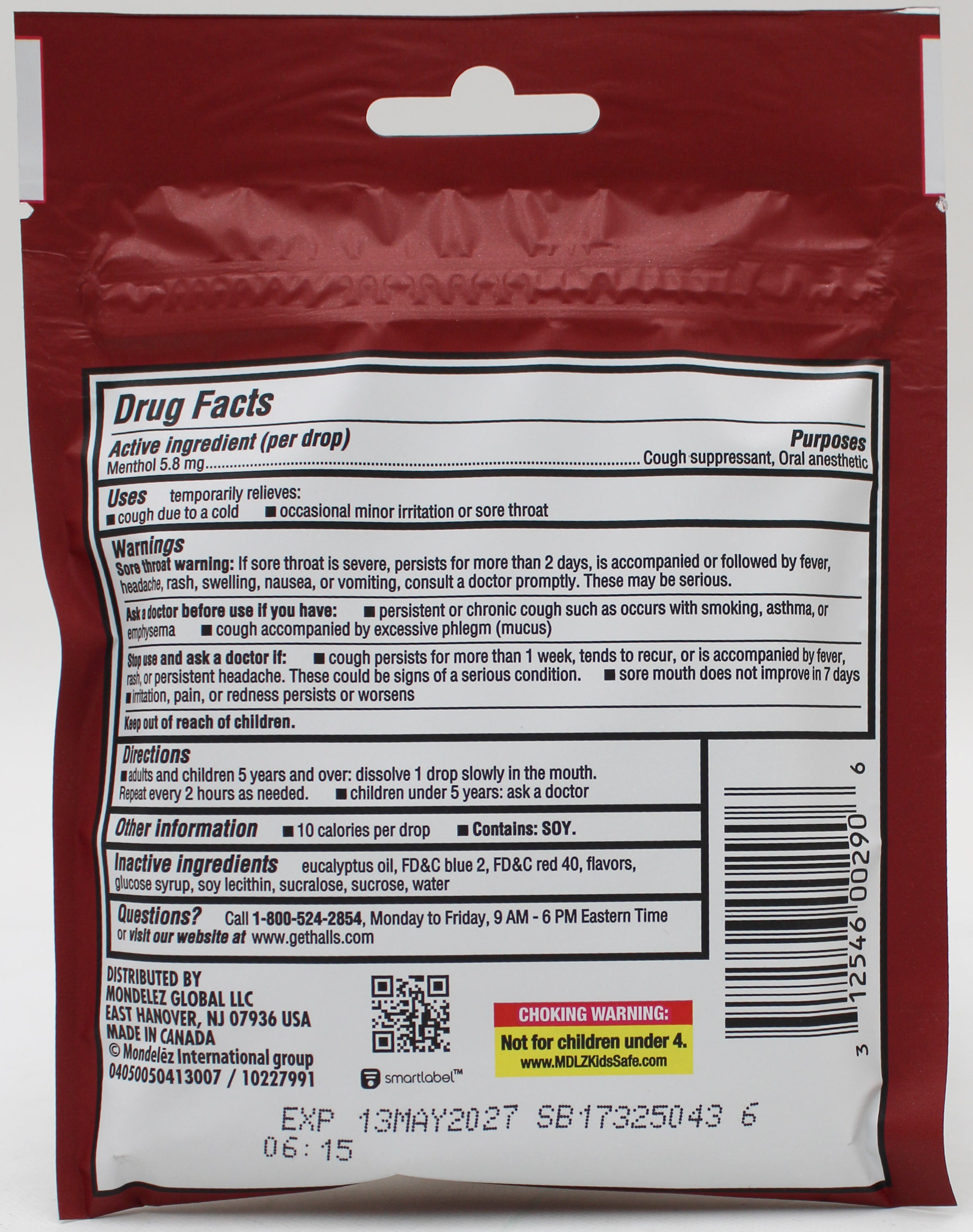 HALLS CHERRY BAG 14 PC EXP 5/13/27