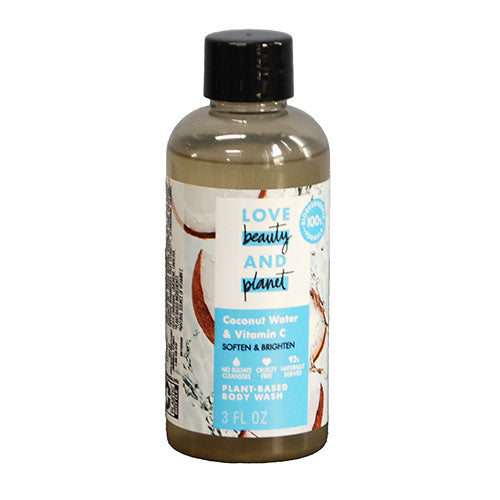 LOVE BEAUTY & PLANET BODY WASH 3OZ-COCONUT WATER&VITAMIN C
