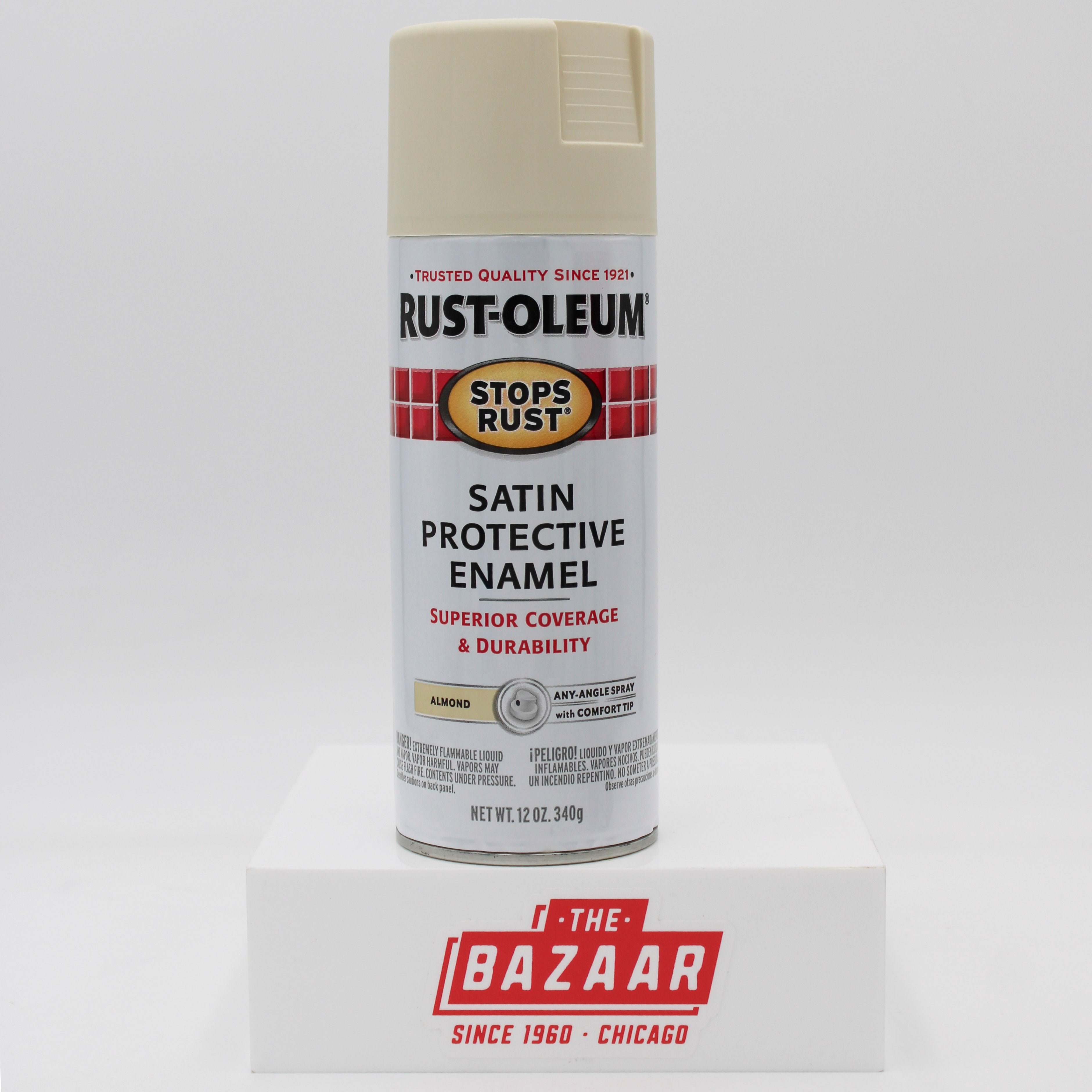 RUST-OLEUM STOPS RUST SPRAY PAINT 12 oz. SATIN ALMOND NI