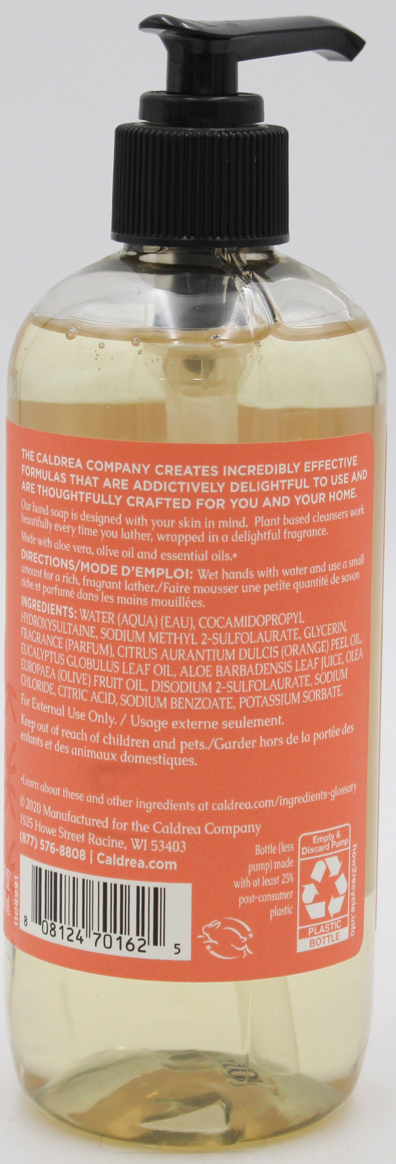 CALDREA HAND SOAP TANGELO PALM FROND 10.8oz US