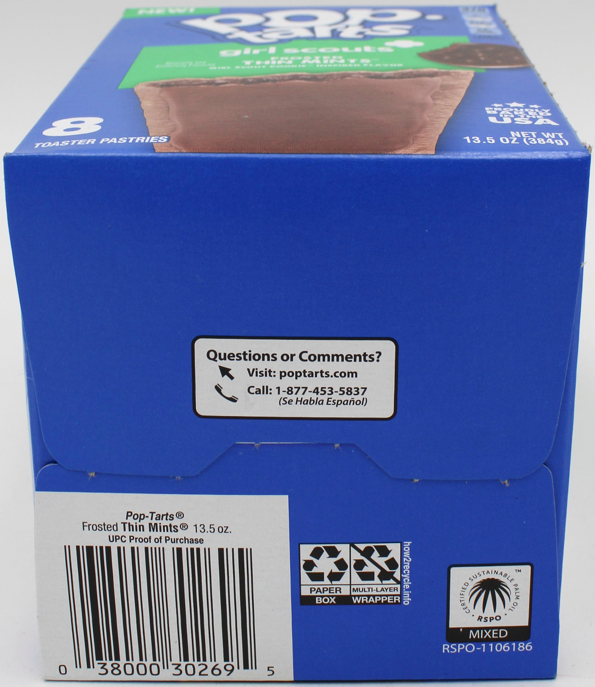 POP-TARTS FROSTED THIN MINTS GIRL SCOUT COOKIE FLAVOR 8ct 13.5 Oz NI BB 10/13/26