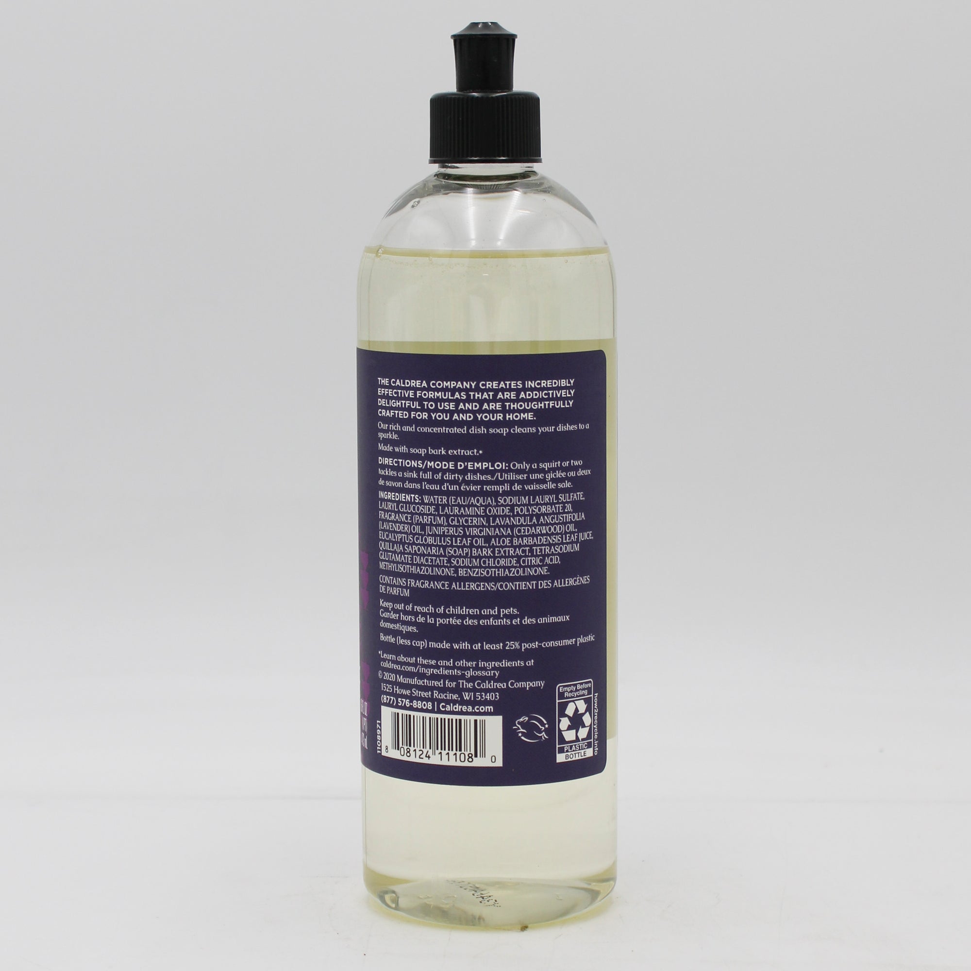 CALDREA DISH SOAP LAVENDER CEDAR LEAF 16oz US.