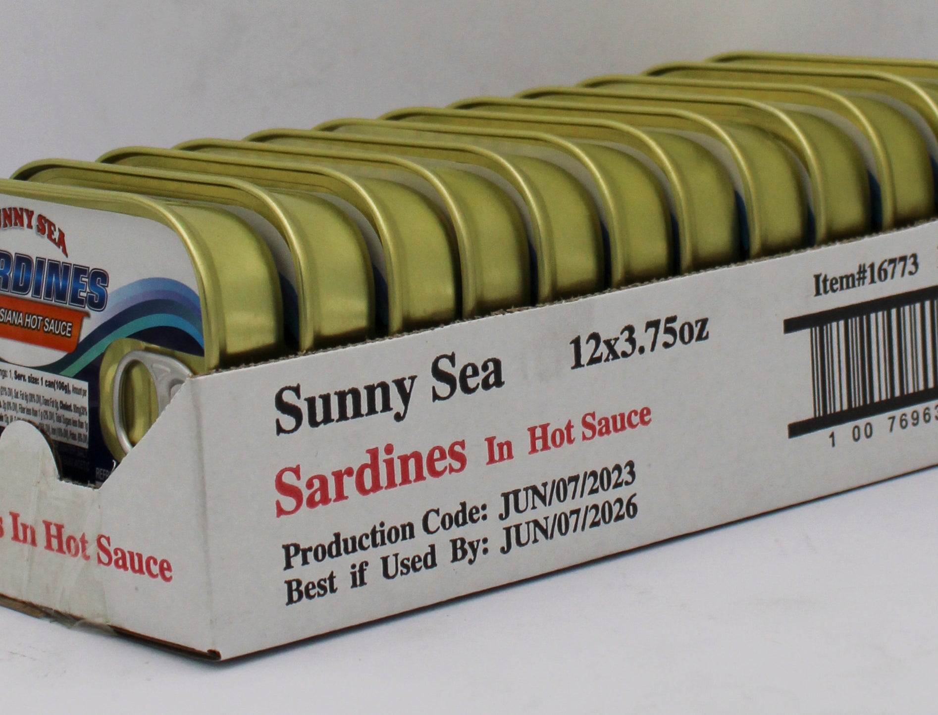 SUNNY SEA SARDINES IN LOUISIANA HOT SAUCE 3.75 Oz BB 6/ 07-08 2026