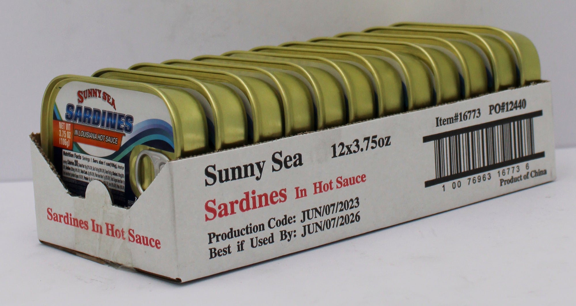 SUNNY SEA SARDINES IN LOUISIANA HOT SAUCE 3.75 Oz BB 6/ 07-08 2026