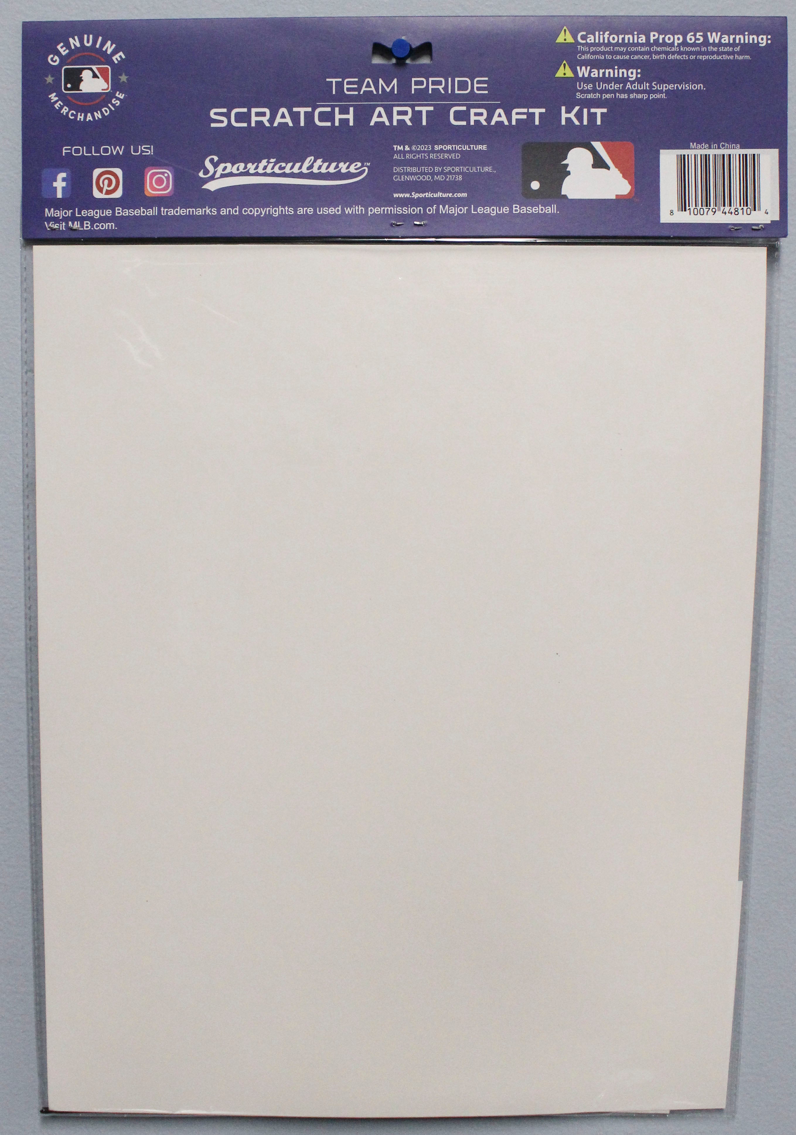 MLB CHICAGO WHITE SOX SCRATCH ART CRAFT KIT