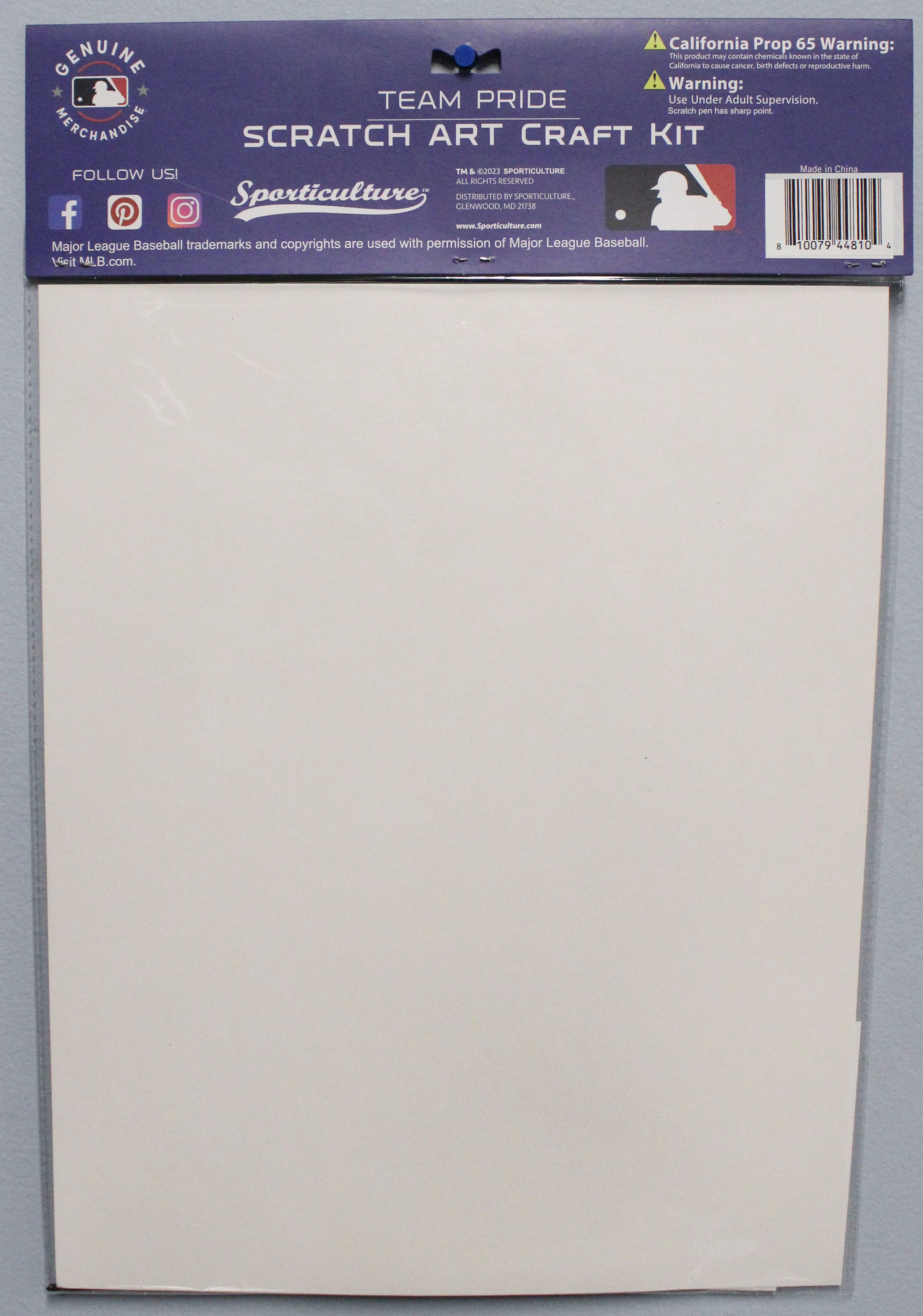 OFFICIALLY LICENSED CHICAGO WHITE SOX SCRATCH ART CRAFT KIT