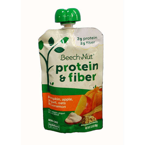 BEECH NUT PROTEIN/FIBER POUCH- PUMPKIN APPLE YOGURT OAT EXP 6/2024 NI