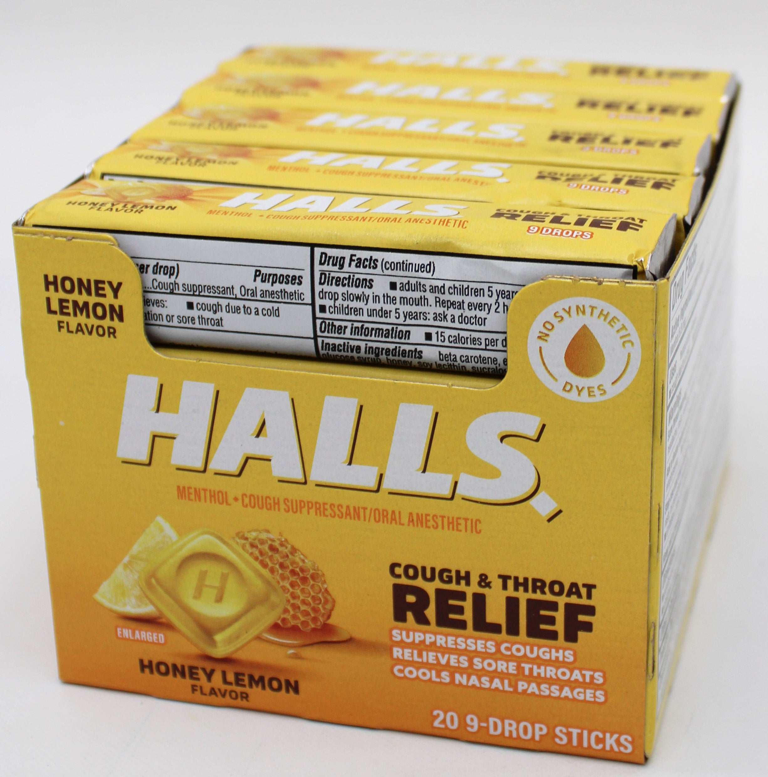 HALLS 9PC HONEY-LEMON EXP 5/13/27