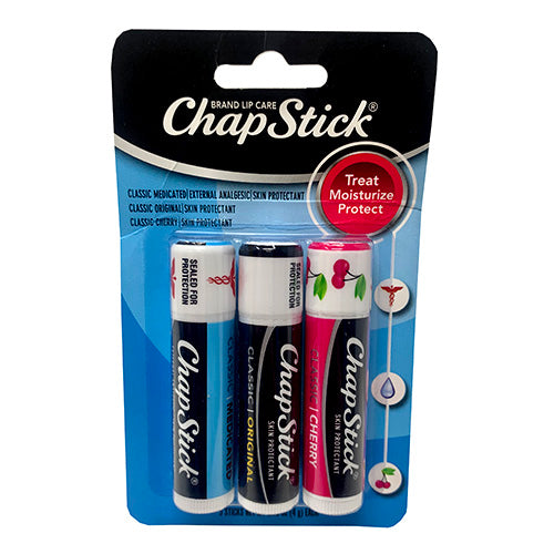 CHAPSTCK .15oz/3CT CARD(2/21)AST NI