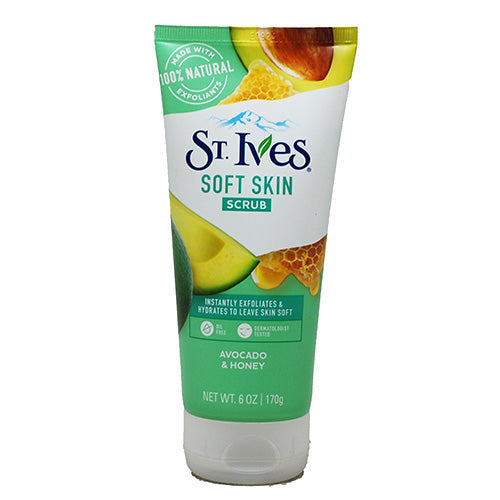 ST.IVES SOFT SKIN SCRUB 6oz-AVOCADO & HONEY(9/29/23)