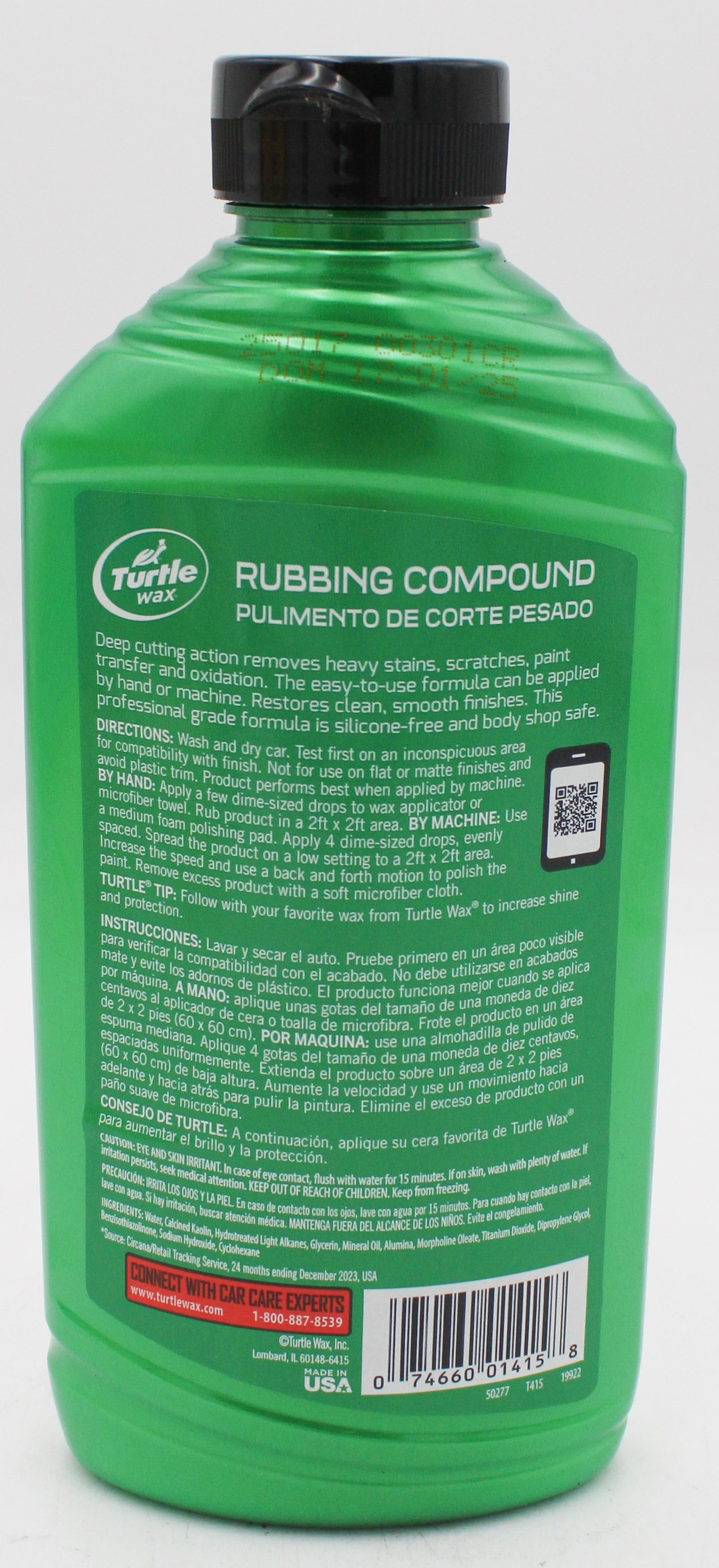 SP TURTLE WAX RUBBING COMPOUND 18oz'