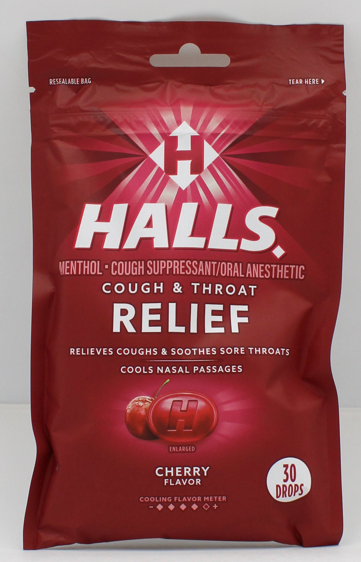 HALLS CHERRY 30 CT BAG BB 2/22/27