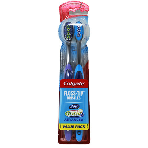 COLG FLOSS TIP T/BRUSH 2CT-MED/NI