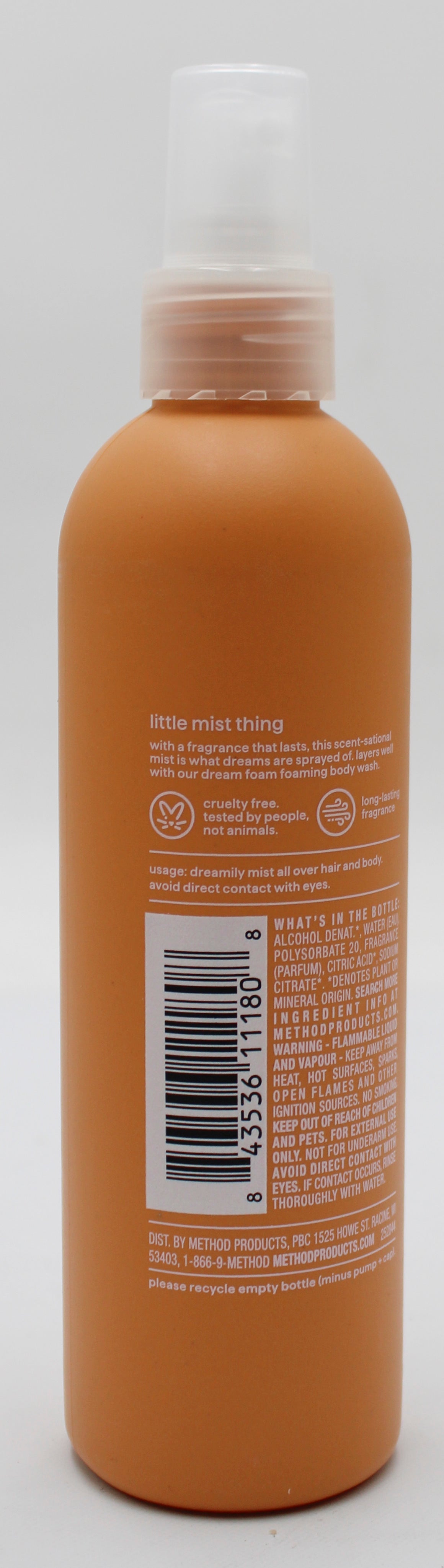 METHOD BODY & HAIR MIST VETIVER + AMBER 8oz US