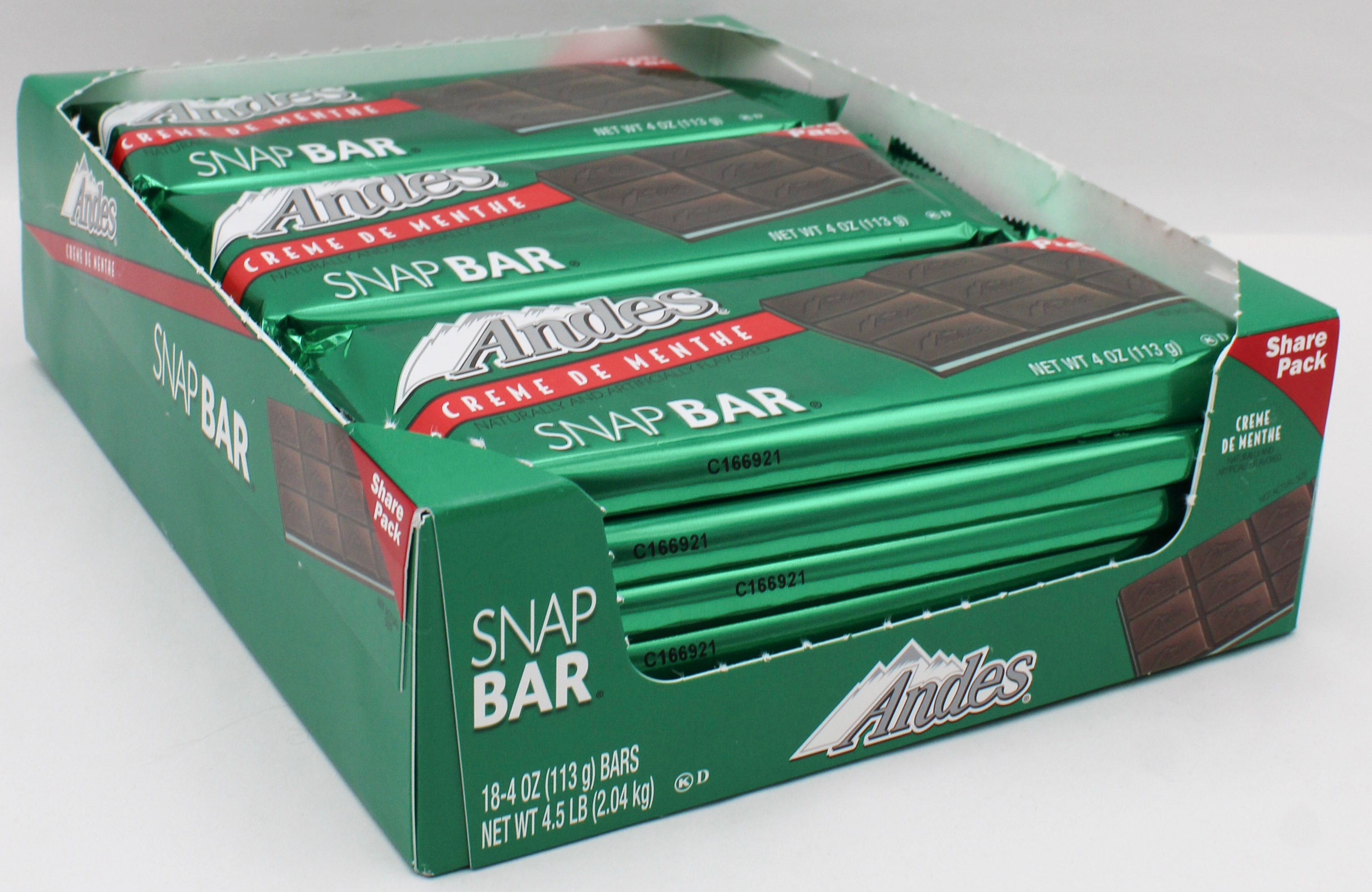 ANDES SNAP BAR SHARE PACK 4 Oz BB 10/27/26 18 CT BOX