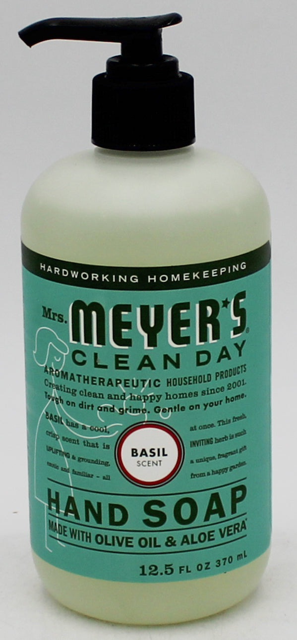 SP MRS MEYER'S HAND SOAP 12.5 oz BASIL SCENT
