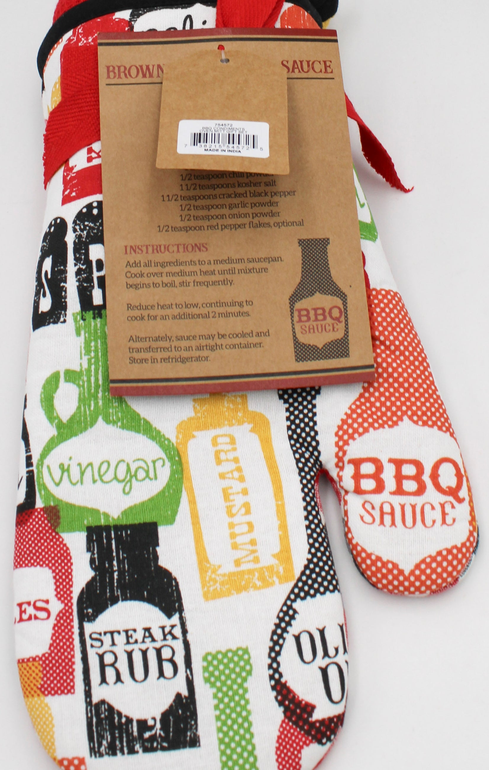 2PC GIFT SET - POTHOLDER AND DISHTOWEL - BBQ
