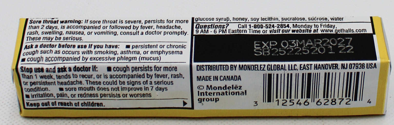 HALLS Honey Lemon Lozenges Bulk Pack