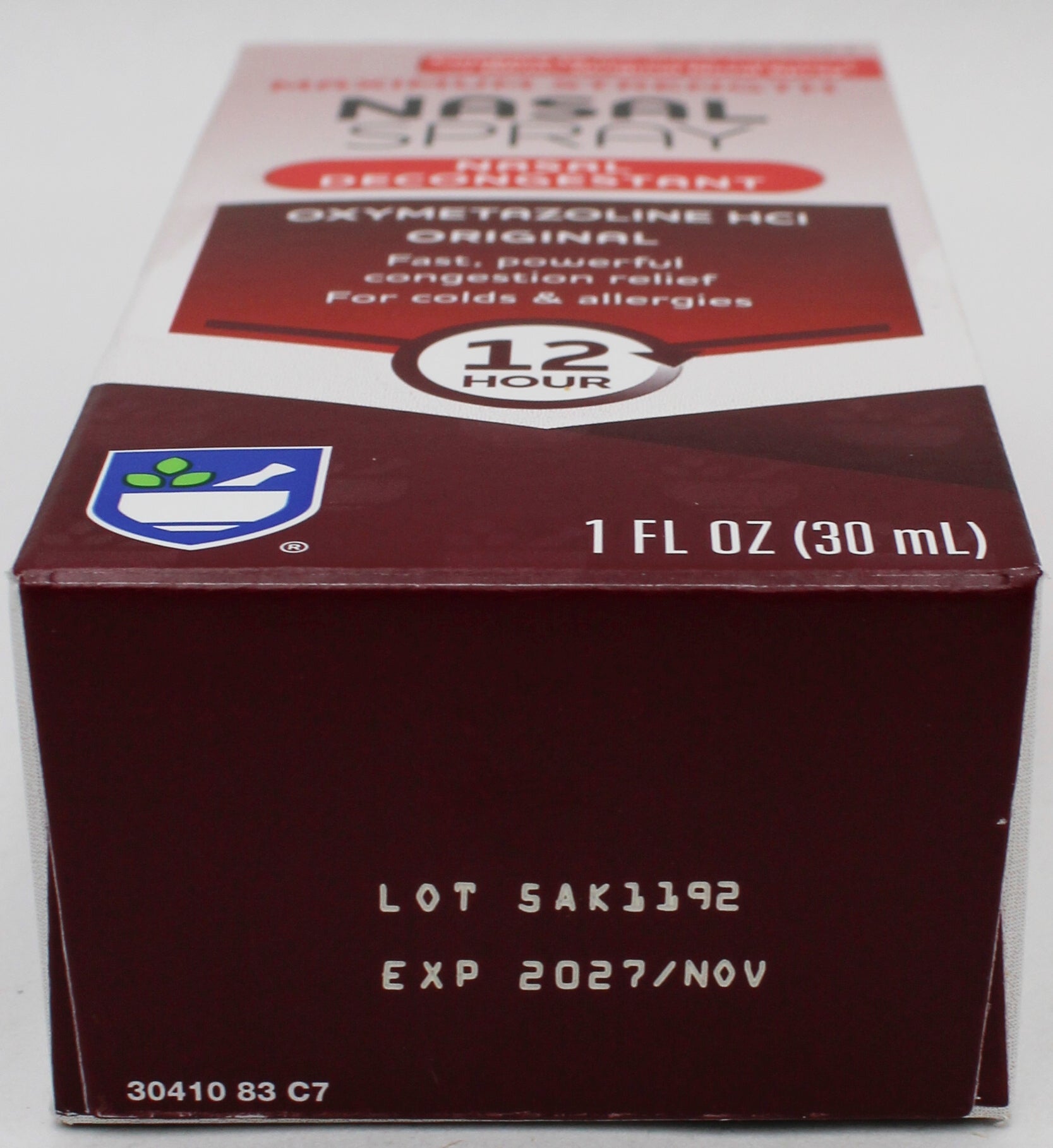 Rite Aid 12hr Nasal Relief Spray 1oz Max Strength EXP 11/2027