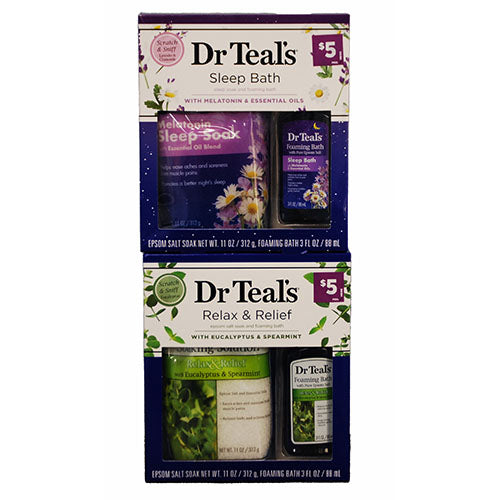 DR TEALS BATH SAMPLER PACKS MIXED SCENTS PP$5