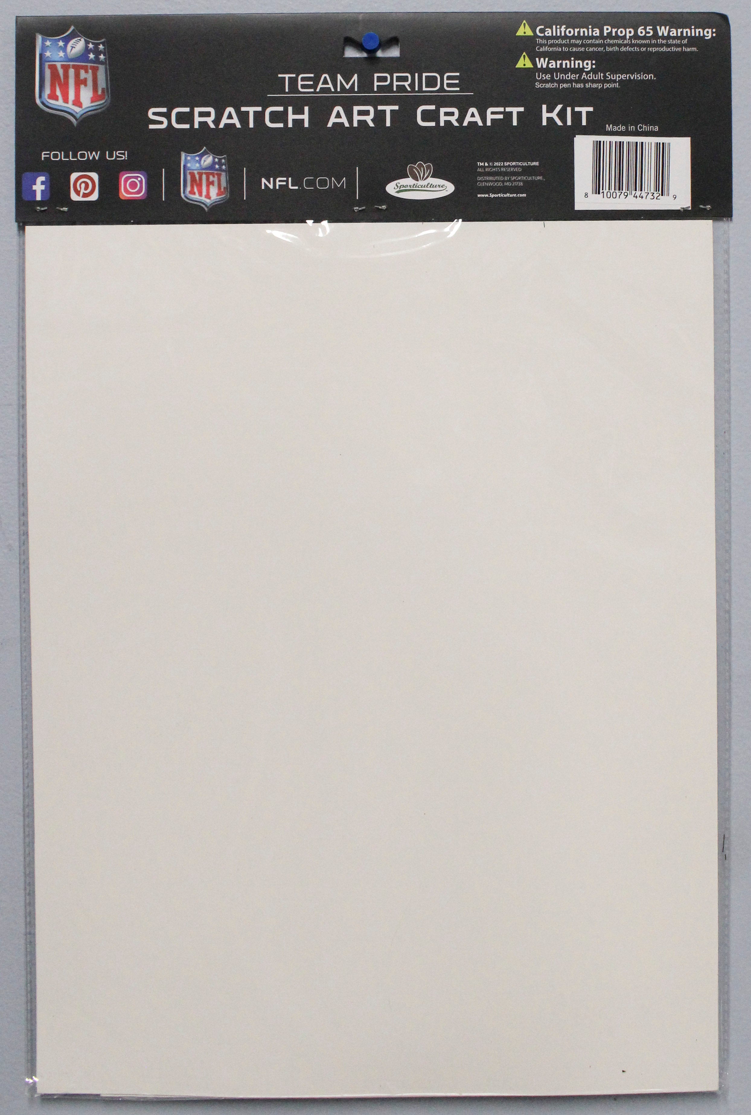 WASHINGTON COMMANDERS SCRATCH ART CRAFT KIT