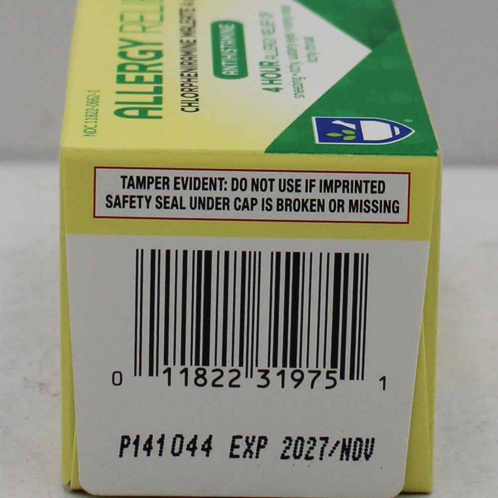 RITE AID 4HR ALLERGY RELIEF TABLETS 100ct EXP 11/15/2027