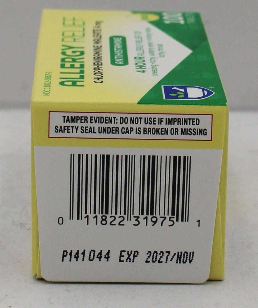 RITE AID 4HR ALLERGY RELIEF TABLETS 100ct EXP 11/15/2027