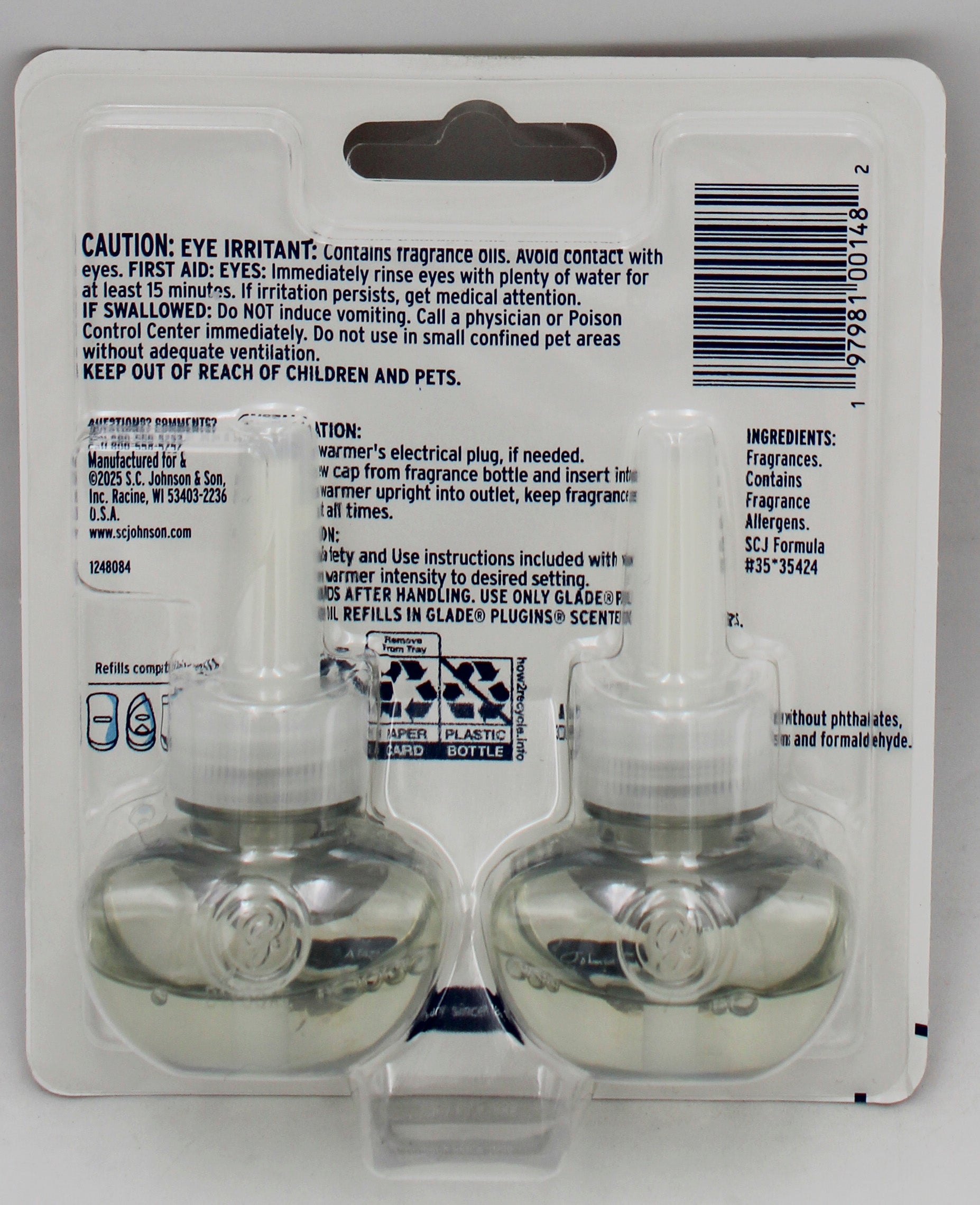 SP GLADE PLUGINS SCENTED OIL 2REFILLS 1.34oz WARM APPLE & SPICES