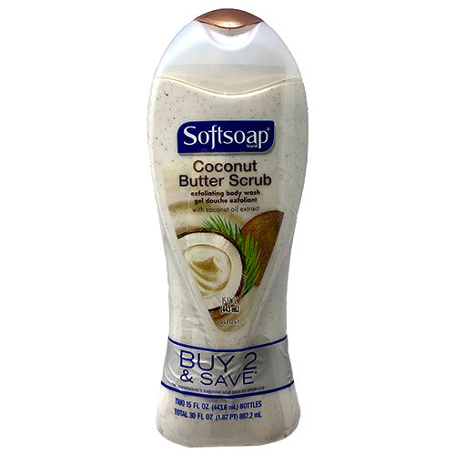 SOFT SOAP B.WASH 15oz/2PK-COCONUT