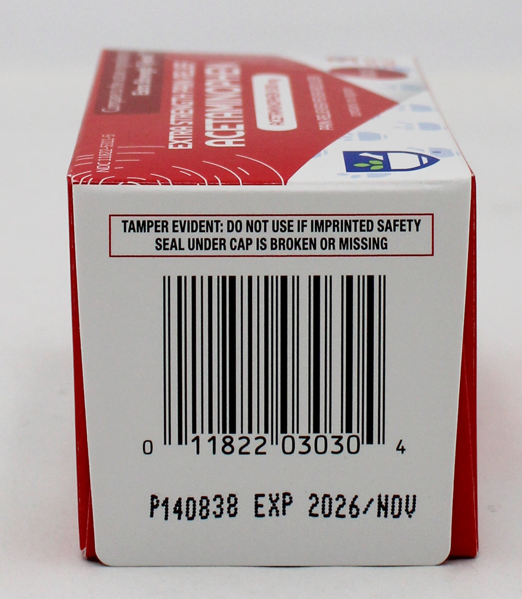 RITE AID PAIN RELIEF ACETAMINOPHEN EXTRA STRENGTH SWEET COATED TABLETS 50ct EXP 11/15/2026 COMPARES TO Tylenol