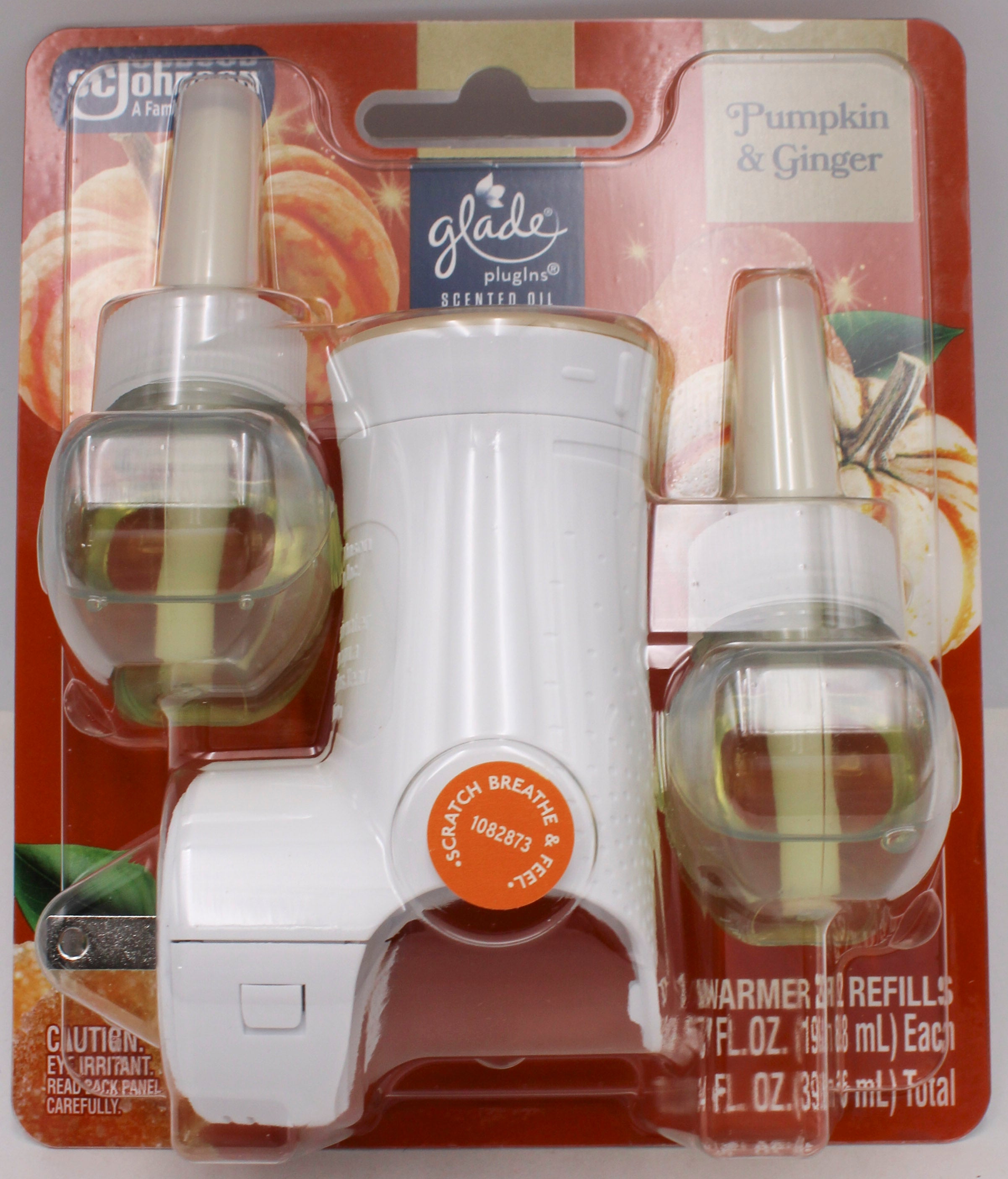 GLADE PLUGINS SCENTED OIL PUMPKIN & GINGER 2ct + WARMER 0.67floz US