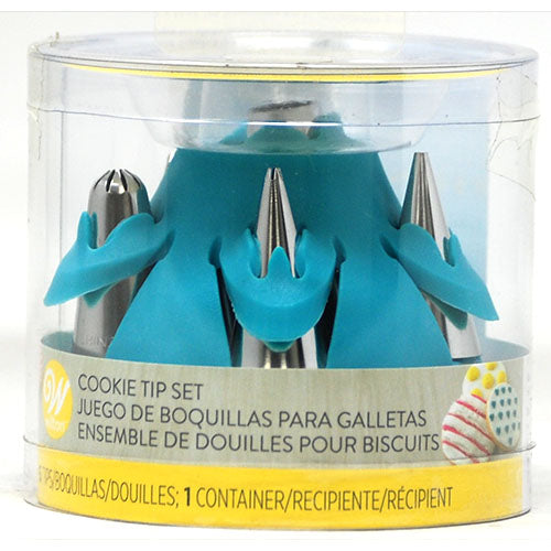 WILTON COOKIE DECO TIPS 6PC SET.