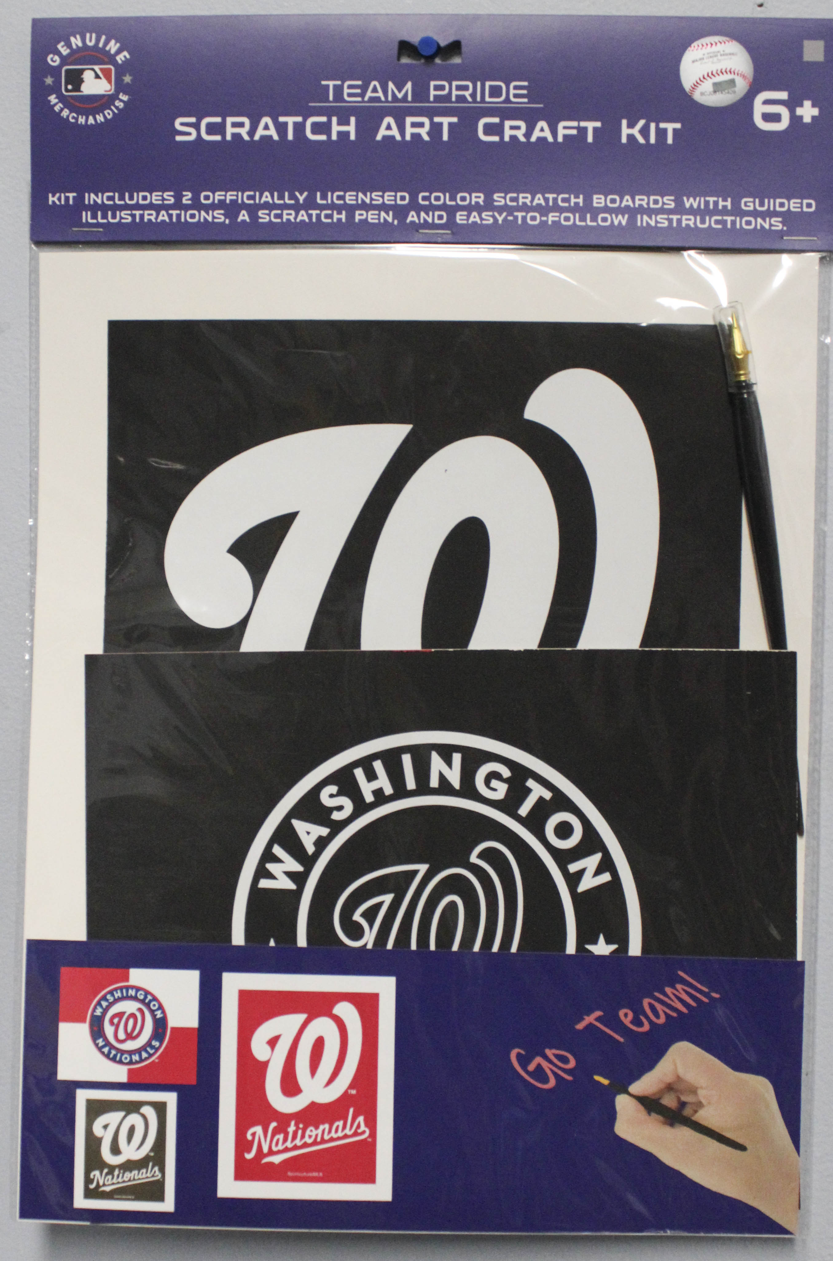 MLB WASHINGTON NATIONALS SCRATCH ART CRAFT KIT